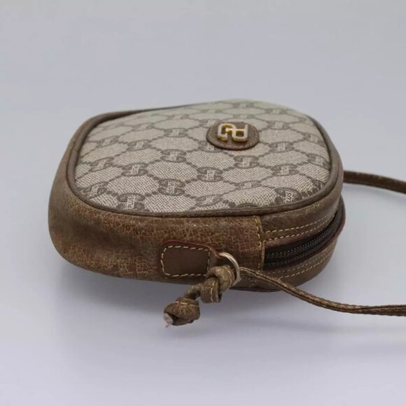 GUCCI GG Plus Supreme Shoulder Bag PVC Leather Beige Auth - Picture 10 of 16